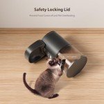 IMIPAW Automatic Cat Feeders, 3L Timed Cat Dry Food Dispenser, Dual Power Supply, Programmable Portion Size, 1-6 Meals Per Day, Auto Pet Feeder for Cats and Small Dogs