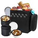 CLAWIST Dog Travel Bag with Treat Pouch, Airline Approved Dog Bags for Traveling, 2 Dog Food Travel Container, 2 Travel Bowls, Weekend Dog Travel Bag for Supplies, Dog Travel Kit Accessories
