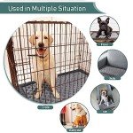 Dog Crate Pad 30x19 inch Gray Memory Foam Dog Bed Mat for Small Medium Dog Grey Washable Puppy Sleeping Bed Anti Slip