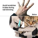 PetFusion Multipurpose Pet Glove for Grooming, Trips to Vet, Handling. [Puncture & Scratch Resistant, Water Resistant]. 12 Month Warranty for Manufacturer Defects Grey