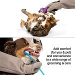 PetFusion Multipurpose Pet Glove for Grooming, Trips to Vet, Handling. [Puncture & Scratch Resistant, Water Resistant]. 12 Month Warranty for Manufacturer Defects Grey