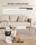 LAMPICK Smart Automatic Cat Feeder - WiFi Cat Food Dispenser with APP Control Up to 15 Portions((8g/Portion) 10 Meals Per Day, Dual Power Supply Pet Feeders for Cats/Dogs (4L/16.9 Cups)