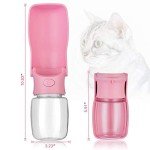 Dog Water Bottle Portable, Leak Proof Foldable Pet Water Dispenser for Dogs & Cats, 350ml Dog Water Bowl Drink Cup Summer Accessories for Outdoor Travel Walk Hinking (Pink)