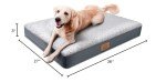 Orthopedic Dog Bed for Large Dogs and Extra Large Dogs, XL Dog Bed with Removable Waterproof Cover and Machine Washable Dog Bed, Pet Bed Mat Egg-Crate Foam, L-Plus(36"X27"X3"), Grey