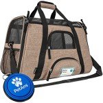 PetAmi Airline Approved Pet Carrier for Cat, Soft Sided Dog Carrier for Small Dog, Cat Travel Supplies Accessories for Indoor Cat, Ventilated Pet Carrying Bag Medium Kitten Puppy, Large Heather Taupe