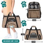 PetAmi Airline Approved Pet Carrier for Cat, Soft Sided Dog Carrier for Small Dog, Cat Travel Supplies Accessories for Indoor Cat, Ventilated Pet Carrying Bag Medium Kitten Puppy, Large Heather Taupe
