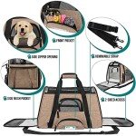 PetAmi Airline Approved Pet Carrier for Cat, Soft Sided Dog Carrier for Small Dog, Cat Travel Supplies Accessories for Indoor Cat, Ventilated Pet Carrying Bag Medium Kitten Puppy, Large Heather Taupe