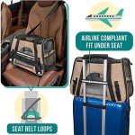 PetAmi Airline Approved Pet Carrier for Cat, Soft Sided Dog Carrier for Small Dog, Cat Travel Supplies Accessories for Indoor Cat, Ventilated Pet Carrying Bag Medium Kitten Puppy, Large Heather Taupe
