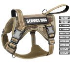 WINSEE Tactical Dog Harness, No Pull Dog Harness for Medium Large Dogs with Handle & Molle, Military Service Dog Vest Harness in Training Pet Harness for Small Dogs
