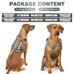 WINSEE Tactical Dog Harness, No Pull Dog Harness for Medium Large Dogs with Handle & Molle, Military Service Dog Vest Harness in Training Pet Harness for Small Dogs