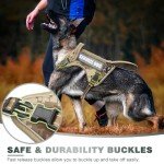 WINSEE Tactical Dog Harness, No Pull Dog Harness for Medium Large Dogs with Handle & Molle, Military Service Dog Vest Harness in Training Pet Harness for Small Dogs