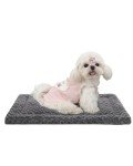 Washable Dog Bed Mat Reversible Dog Crate Pad Soft Fluffy Pet Kennel Beds Dog Sleeping Mattress for Large Jumbo Medium Small Dogs, 21 x 13 Inch, Gray