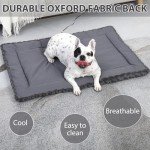 Washable Dog Bed Mat Reversible Dog Crate Pad Soft Fluffy Pet Kennel Beds Dog Sleeping Mattress for Large Jumbo Medium Small Dogs, 21 x 13 Inch, Gray