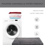 Washable Dog Bed Mat Reversible Dog Crate Pad Soft Fluffy Pet Kennel Beds Dog Sleeping Mattress for Large Jumbo Medium Small Dogs, 21 x 13 Inch, Gray