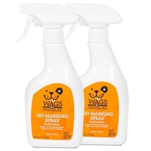 Wags & Wiggles No Marking Deterrent Training Spray for Dogs - Indoor Dog Pee Repellent & Behavior Aid, Anti Pee & Urine Deterrent, No More Marking, Ideal for Potty Training, 16 Fl Oz - 2 Pack