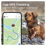 Tractive GPS Dog Tracker | Real-time Pet Location Tracker | Health & Wellness Alerts | Virtual Fence for Dogs | Dog Collar Attachment (White)