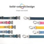Pawaii Personalized Dog Collar and Leash Set, Reflective Leash for Medium Dogs, Adjustable Size