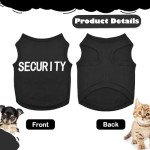 4 Pieces Chihuahua Clothes Dog Clothes for Small Dogs Boy Summer Teacup Yorkie Clothes Spring Letter Security Boss Dog Shirts Soft Puppy Clothes Tiny Dog Outfit Pet Cat Clothing XXS Black