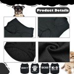 4 Pieces Chihuahua Clothes Dog Clothes for Small Dogs Boy Summer Teacup Yorkie Clothes Spring Letter Security Boss Dog Shirts Soft Puppy Clothes Tiny Dog Outfit Pet Cat Clothing XXS Black