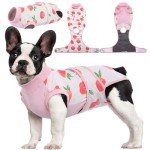 Kuoser Recovery Suit for Dogs Cats After Surgery, Professional Pet Recovery Shirt Dog Abdominal Wounds Bandages, Substitute E-Collar & Cone,Prevent Licking Dog Onesies Pet Surgery Recovery Suit