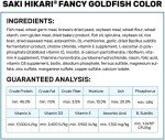 Hikari Saki Fancy Goldfish Fish Food for Premium Grade or Fancy Goldfish, 7 oz. (200g)