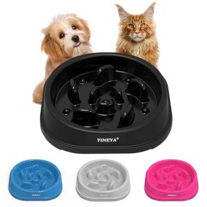 YINEYA Anti-Choking Slow Feeder Dog Bowls Small Size Dog, Slow Feeder Cat Bowl, Supplies and Puzzle for Pet