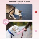FORWH Portable Dog Water Bottle Dispenser [Leak Proof & Foldable] Dog Travel Water Bottle Bowl Accessories for Small Medium Large Dogs Pet Water Bottles for Dogs Walking Outdoor Hiking Travel 19OZ