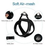 Dog Harness for Small Dogs, Small Dog Harness and Leash Set, Honeycomb Grid, Reflective Lightweight Harness & Anti-Twist Pet Lead,Dog Harness(Multi Color, Size: XS-S-M) (XS, Black)