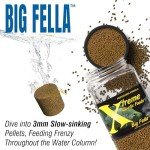 Xtreme Big Fella 3.0mm Pellets: Professional Nutrition for Medium to Large Cichlid/Community Fish - Boost Immune & Digestive Health, Color & Energy, Max Protein Fish Food – USA Farm Grown (20oz)