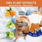 hply tea Cat Deterrent Spray - Effective Training Aid with Natural Ingredients, Safe Indoor & Outdoor Deterrent for Furniture Protection, Non-Toxic Anti-Scratch Formula (2 Pcs * 100 ML) 7.0 OZ Orange