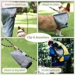 Dog Poop Bag Holder,Dog Walking Bag with Poop Bag Dispenser,Reusable Smell Proof Dog Waste Bag,Pet Poop Pouch with Magnetic Closure,Portable Dog Accessories Travel Bag for Leash,Harness &Waist
