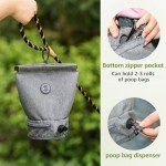 Dog Poop Bag Holder,Dog Walking Bag with Poop Bag Dispenser,Reusable Smell Proof Dog Waste Bag,Pet Poop Pouch with Magnetic Closure,Portable Dog Accessories Travel Bag for Leash,Harness &Waist