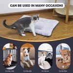 IEUUMLER Dog Bed, Reversible Washable Bed Mat, Soft Premium Plush Dog Crate Pad, Pet Cushion Sleeping Mattress for Small/Medium/Large Dogs and Cats FC014 (Gray,30"*20")