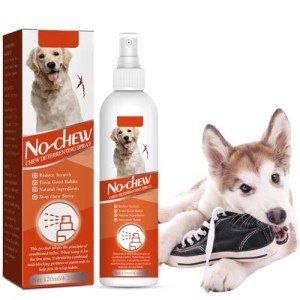 PLUS CABLE No Chew Spray for Dogs, Bitter Apple Spray for Dogs to Stop Chewing Licking, Alcohol-Free Non-Toxic Anti Chew Spray for Dogs Pet Training & Behavior Aids Protects Furniture (Orange1)