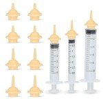 Kitten Nipples for Feeding,Professional Kitten Feeding Syringes,Nipple&Feeding Kit for Kittens and Puppies,Reusable Newborn Kitten Supplies,Suitable for Feeding Kitten,Puppy,Rabbit