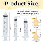 Kitten Nipples for Feeding,Professional Kitten Feeding Syringes,Nipple&Feeding Kit for Kittens and Puppies,Reusable Newborn Kitten Supplies,Suitable for Feeding Kitten,Puppy,Rabbit