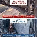 Dog Hammock For Truck with Fold Up Seats - Heavy Duty Crew Cab Size Floor Cover with Door Protection - Waterproof Truck Dog Seat Cover Back Seat with Door Protection - Machine Washable with Travel Bag