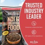 Blue Ridge Koi Fish Food 25lb - Koi Food 3/16” Large and Mini Blend Growth Formula, Goldfish Food, Premium Fish Food for Ponds, Ponds Fish Food, Floating Pond Pellets