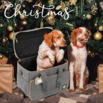 pmpete Dog Travel Bag for Traveling| Week Away/Overnight Dog Travel Accessories with Multi-Function Pockets|Pet Travel Set for Dog and Cat|Ideal Dog Diaper Bag and Dog Travel Kit(Grey)