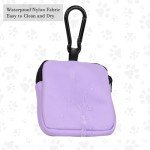 COOWONE Dog Treat Pouch Pocket Sized Pet Puppy Training Pouch for Dog Training Behavior Aids, Waterproof Nylon Fabric Dog Poop Bag Holder, Hands Free Dog Walking Bag with Metal Carabiner (Violet)