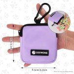 COOWONE Dog Treat Pouch Pocket Sized Pet Puppy Training Pouch for Dog Training Behavior Aids, Waterproof Nylon Fabric Dog Poop Bag Holder, Hands Free Dog Walking Bag with Metal Carabiner (Violet)