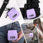 COOWONE Dog Treat Pouch Pocket Sized Pet Puppy Training Pouch for Dog Training Behavior Aids, Waterproof Nylon Fabric Dog Poop Bag Holder, Hands Free Dog Walking Bag with Metal Carabiner (Violet)