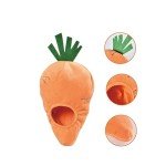 Amazon Basics Hide and Seek Squeaky Dog Plush Toy, Rabbit and Carrot, Orange and White, 5 Pack