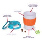 Brightkins Let's Go Coffee Cup Treat Holder - Treat Dispenser for Dogs, Dog Travel Accessories