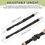SlowTon Dog Seat Belt Harness for Car, Dog Car Harness Adjustable Mesh Breathable & Dog Seatbelt Safety Tether with Elastic Bungee for Small Medium Large Pets(Black, Double Clip, M)