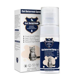 JAMBOS Cat Deterrent Spray - Safe Indoor & Outdoor Deterrent for Furniture Protection, Effective Training Aid with Natural Ingredients - Non-Toxic Anti-Scratch Formula for Cats and Kittens 5.08 Ounces