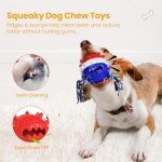 HGB Squeaky Dog Puzzle Toy for Large Dogs, Treat Dispensing Dog Toys to Keep Them Busy for IQ Training & Slow Feeder, Pet Enrichment, Teeth Cleaning & Reduce Boredoem