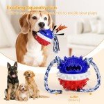 HGB Squeaky Dog Puzzle Toy for Large Dogs, Treat Dispensing Dog Toys to Keep Them Busy for IQ Training & Slow Feeder, Pet Enrichment, Teeth Cleaning & Reduce Boredoem