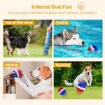 HGB Squeaky Dog Puzzle Toy for Large Dogs, Treat Dispensing Dog Toys to Keep Them Busy for IQ Training & Slow Feeder, Pet Enrichment, Teeth Cleaning & Reduce Boredoem