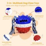 HGB Squeaky Dog Puzzle Toy for Large Dogs, Treat Dispensing Dog Toys to Keep Them Busy for IQ Training & Slow Feeder, Pet Enrichment, Teeth Cleaning & Reduce Boredoem